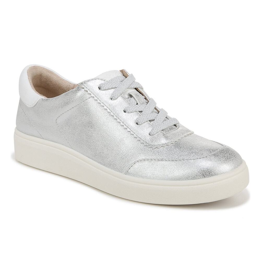 NWT LifeStride Comfort Machine Washable Sneakers Silver Womens 8.5W Happy Hour